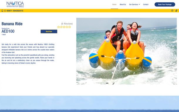 طراحی وب سایت جت اسکی Nautica دبی