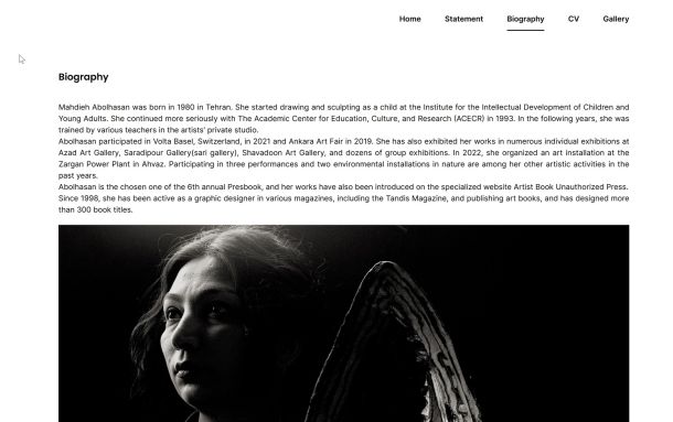 طراحی وب سایت مهدیه ابوالحسن