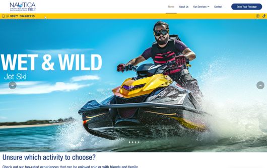 طراحی وب سایت جت اسکی Nautica دبی